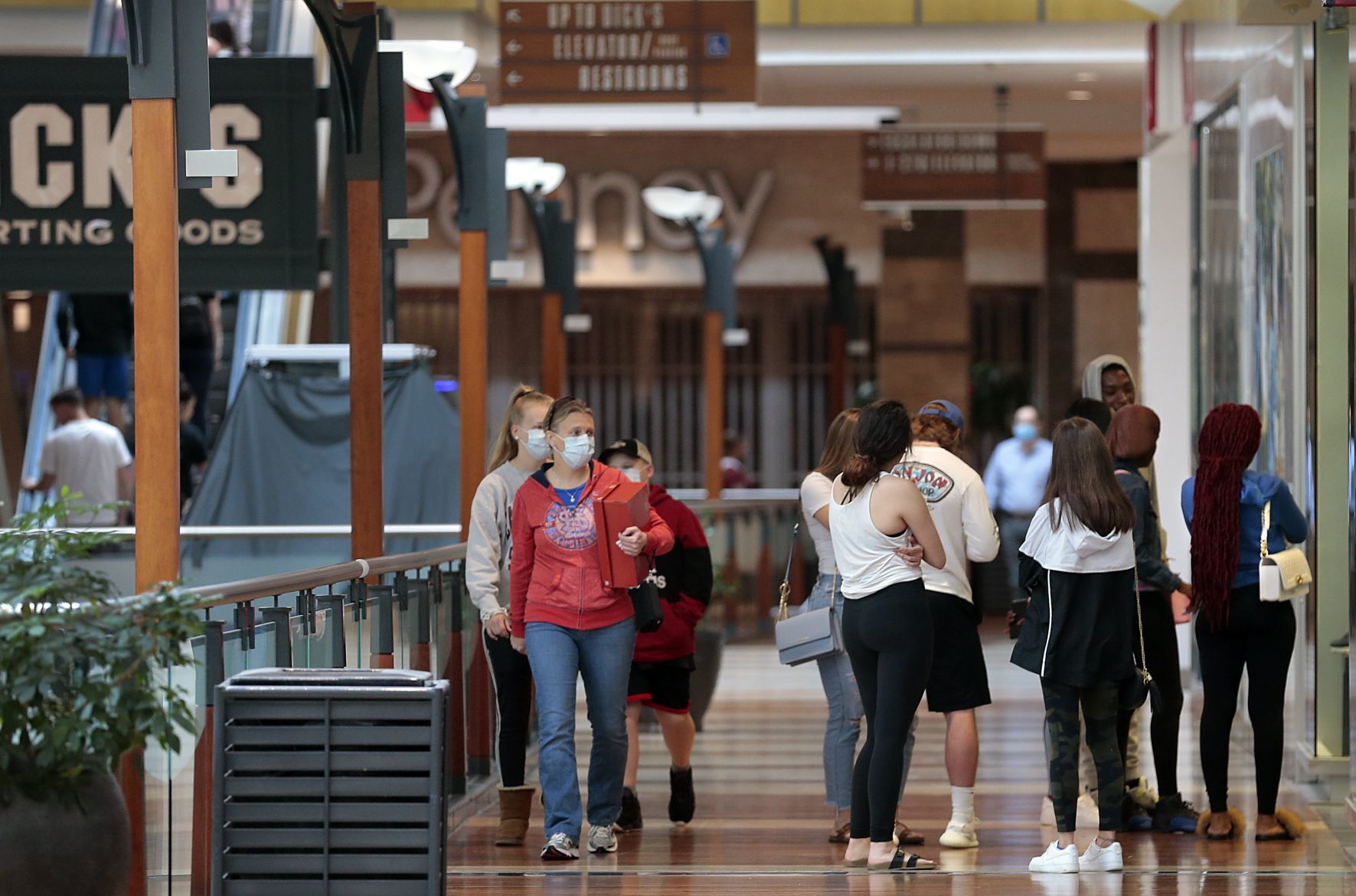 Shoppers return to the malls